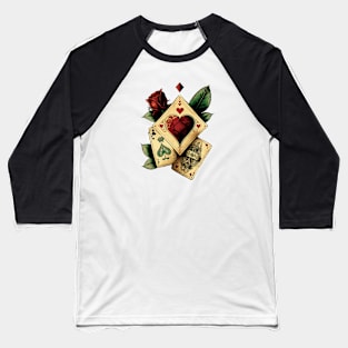 Ace of hearts style design Baseball T-Shirt